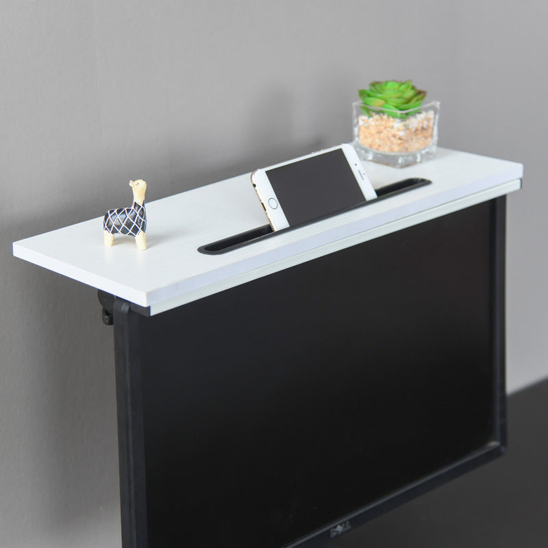 Office Computer One-word Partition Rack Wooden Rectangular Flower Stand