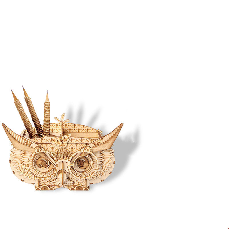 Wooden handmade assembled jigsaw puzzle