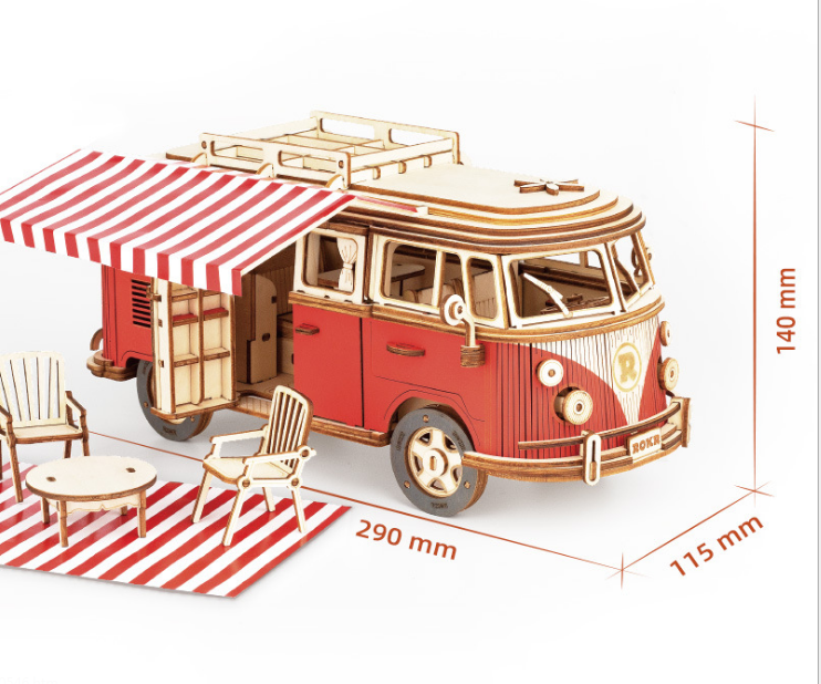 Classical Camper Van Wooden Puzzle