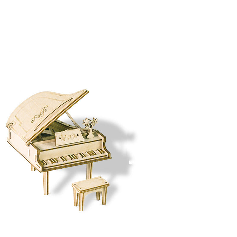 Wooden handmade assembled jigsaw puzzle