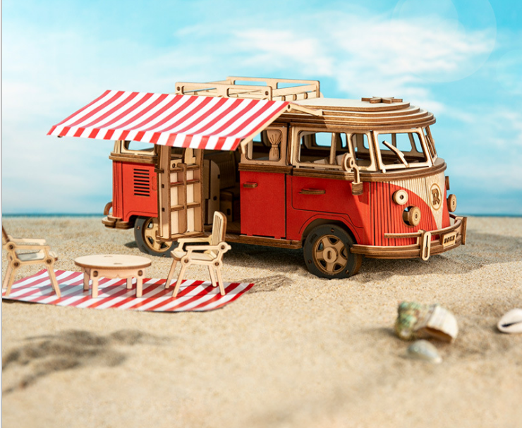 Classical Camper Van Wooden Puzzle