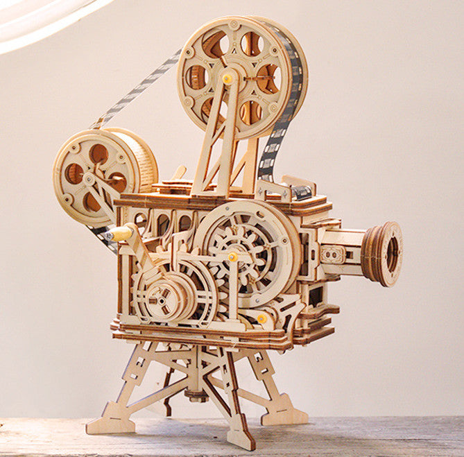 Wooden handmade assembled jigsaw puzzle