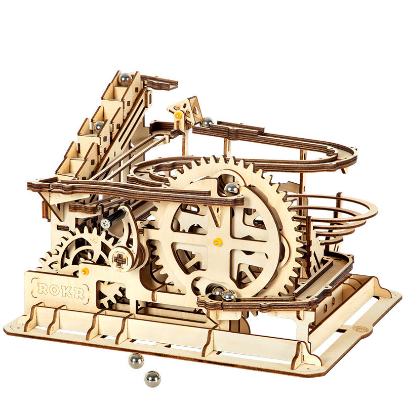 Wooden handmade assembled jigsaw puzzle