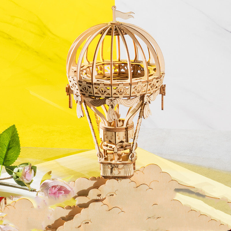 Wooden handmade assembled jigsaw puzzle