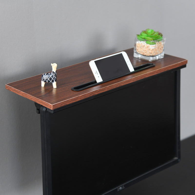 Office Computer One-word Partition Rack Wooden Rectangular Flower Stand