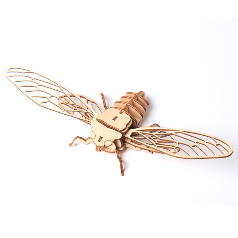 Wooden model puzzle 3D insect