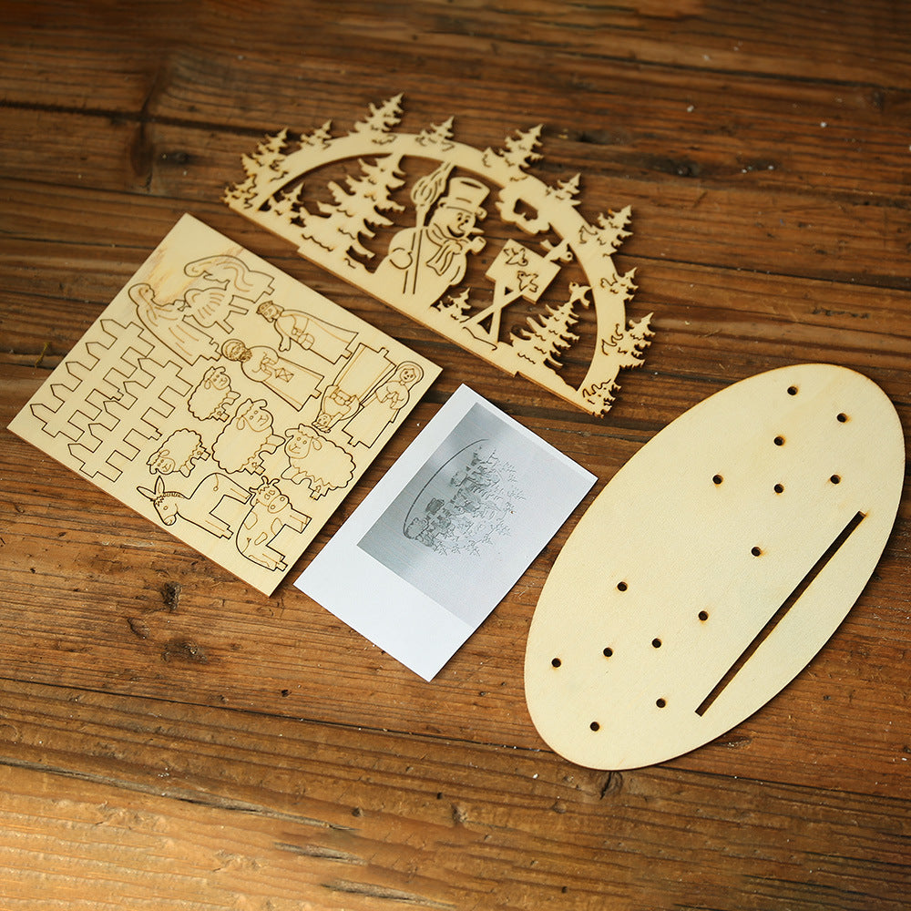 Christmas Decorations Wooden Diy Ornaments