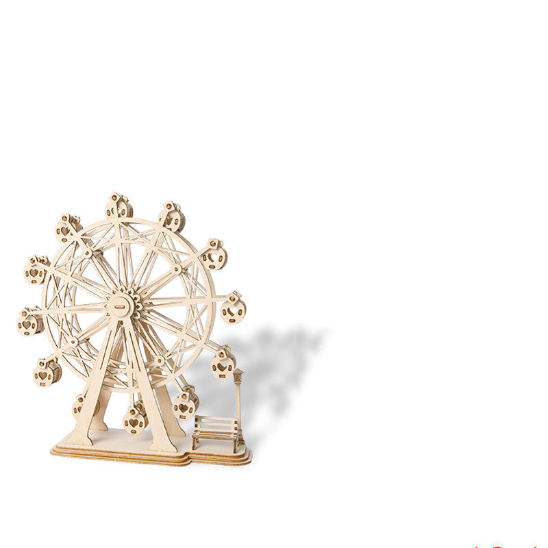 Wooden handmade assembled jigsaw puzzle