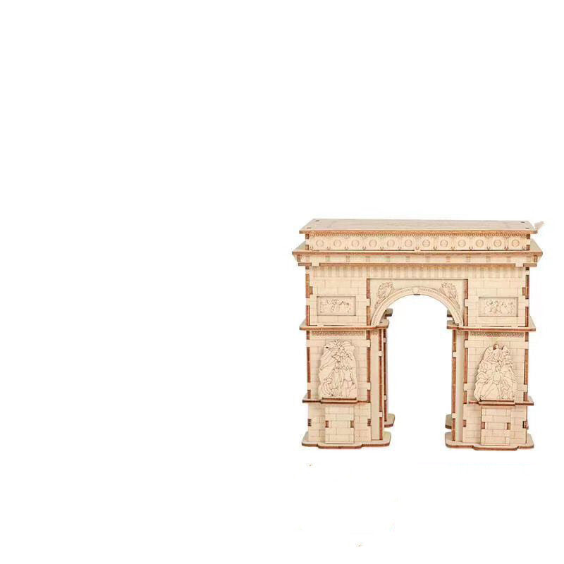 Wooden handmade assembled jigsaw puzzle