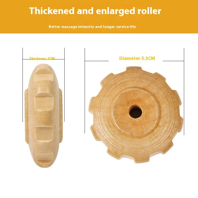 Wooden Wheel Solid Wood Massager Whole Body