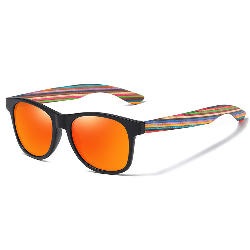 No Rice Nail Sand Black Color Wood Eco-friendly Polarized Sunglasses