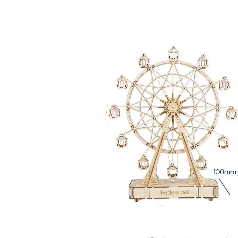 Wooden handmade assembled jigsaw puzzle