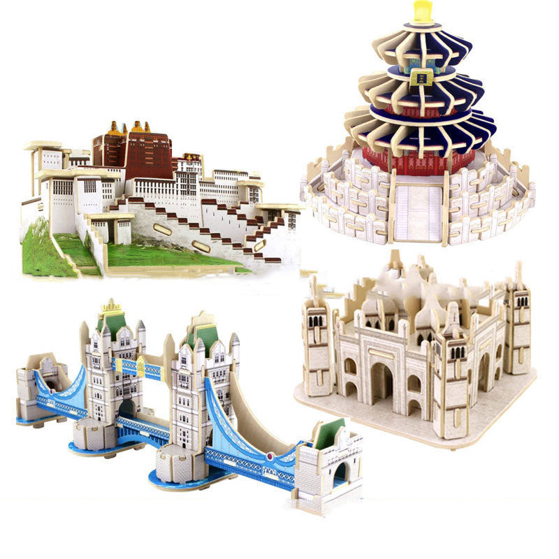 3d wooden three-dimensional puzzle