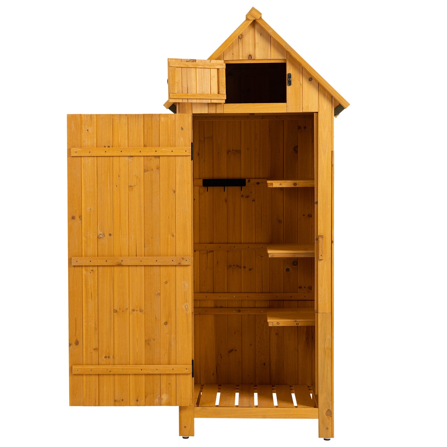 Outdoor Storage Cabinet Tool Shed Wooden Garden Shed Natural