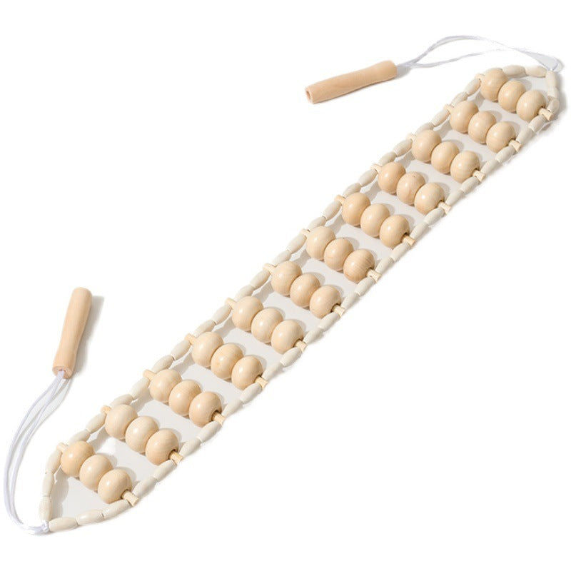 Pull Back Wooden Ease Of Use Manual Back Strip Massage Meridian Neck Massager Roller
