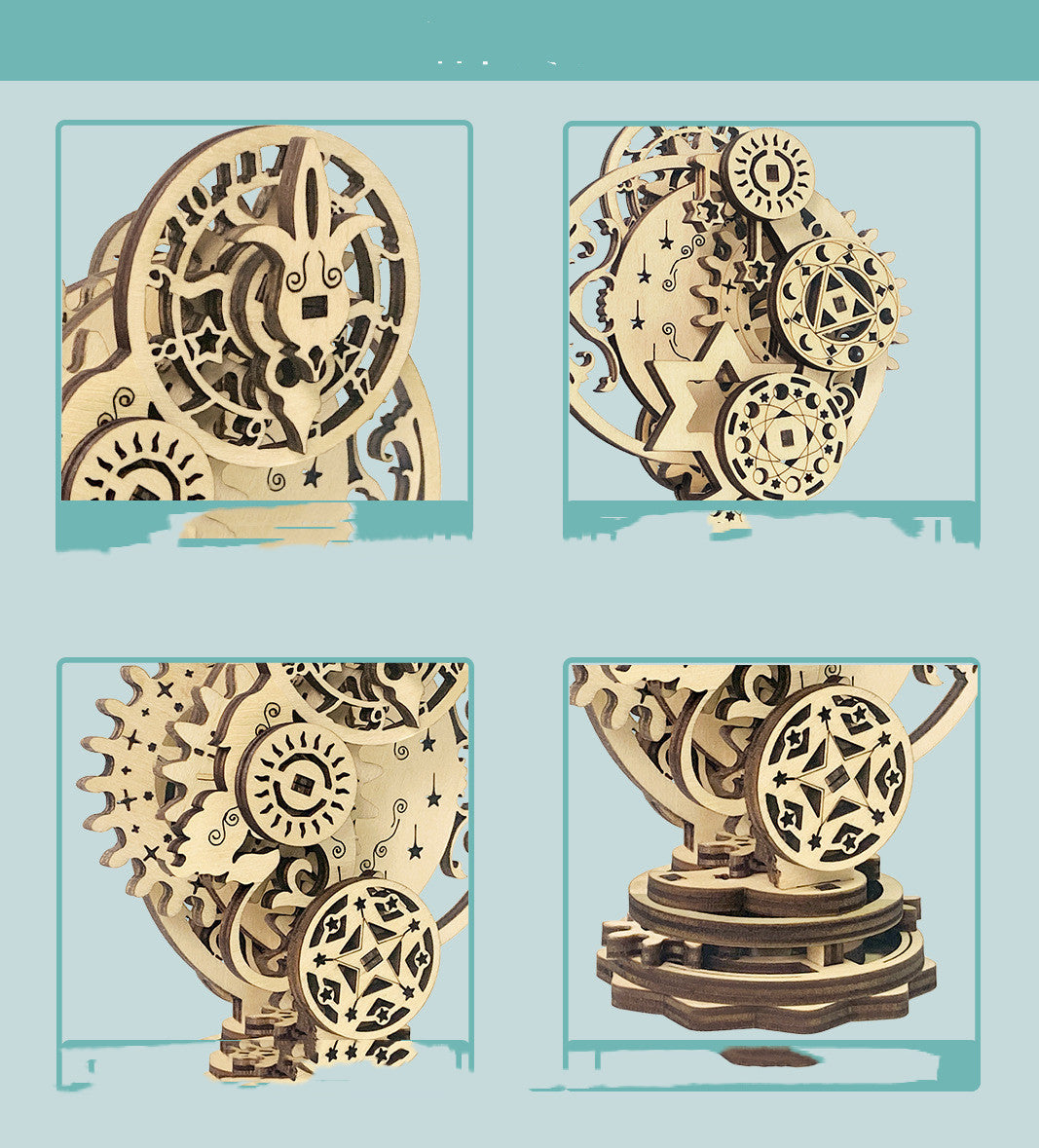 DIY Mechanical Punk Clock Wooden Three-dimensional Puzzle Puzzle