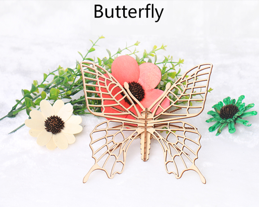 Wooden model puzzle 3D insect