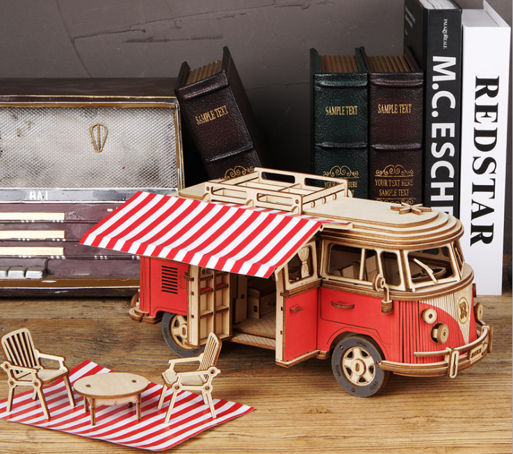 Classical Camper Van Wooden Puzzle