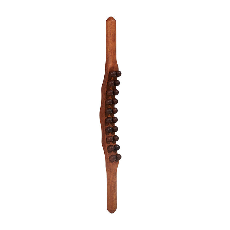 Carbonized Wood Massage Tool Wooden Bead Back Scratcher