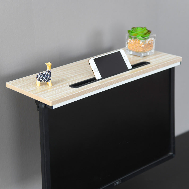 Office Computer One-word Partition Rack Wooden Rectangular Flower Stand