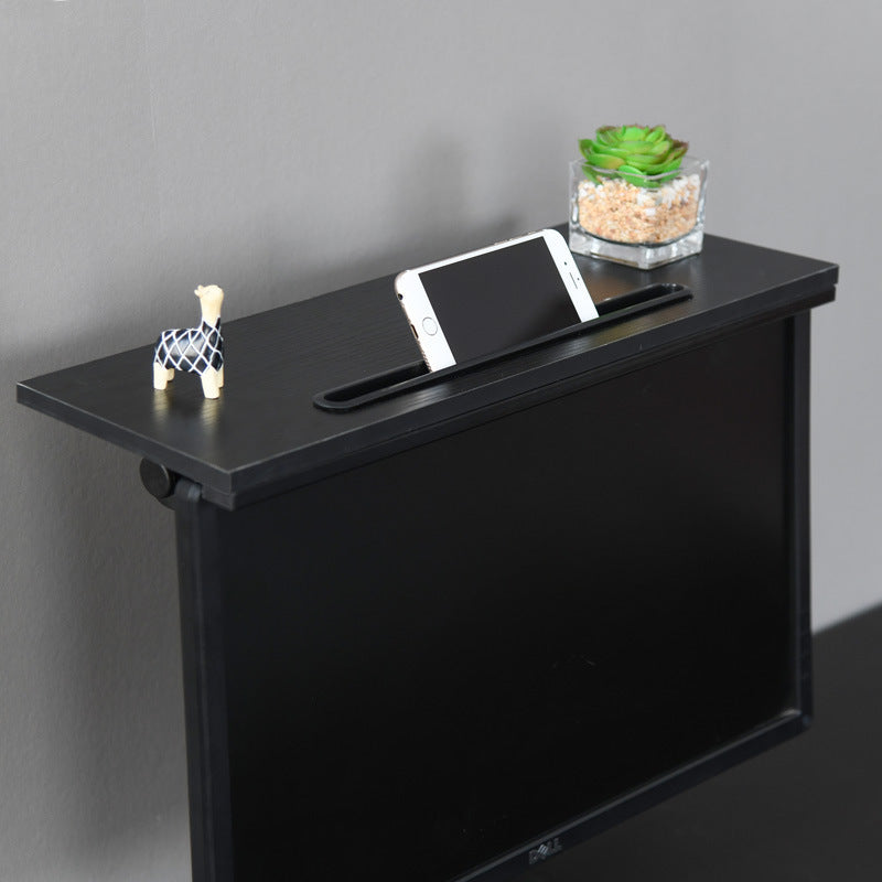 Office Computer One-word Partition Rack Wooden Rectangular Flower Stand
