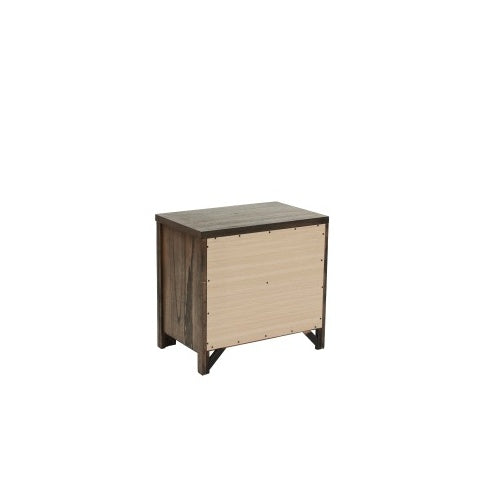 Oak Finish 1pc Nightstand Wooden Bedside Table 2x Drawers Storage Bedroom Furniture