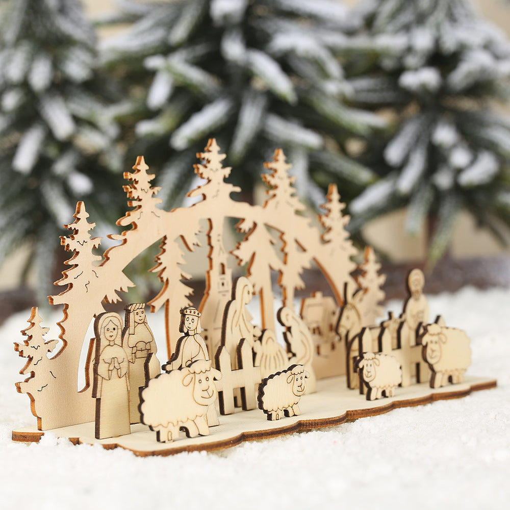 Christmas Decorations Wooden Diy Ornaments
