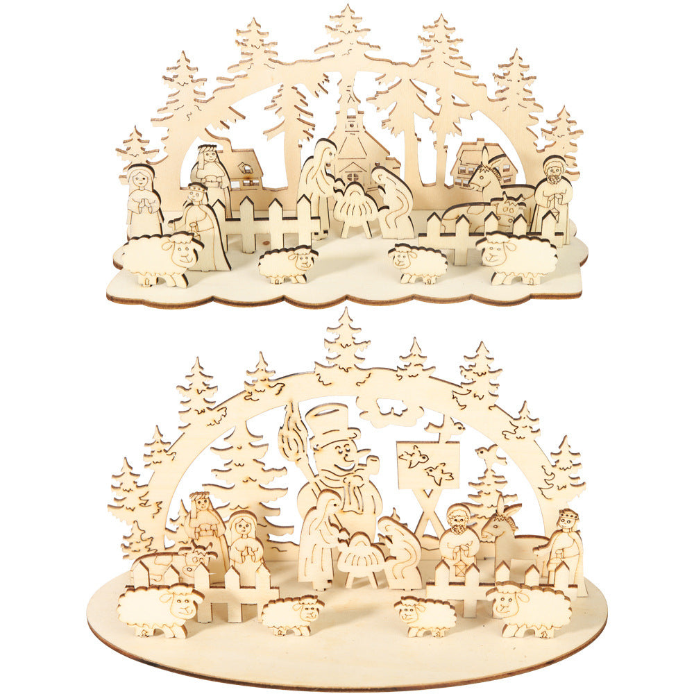 Christmas Decorations Wooden Diy Ornaments