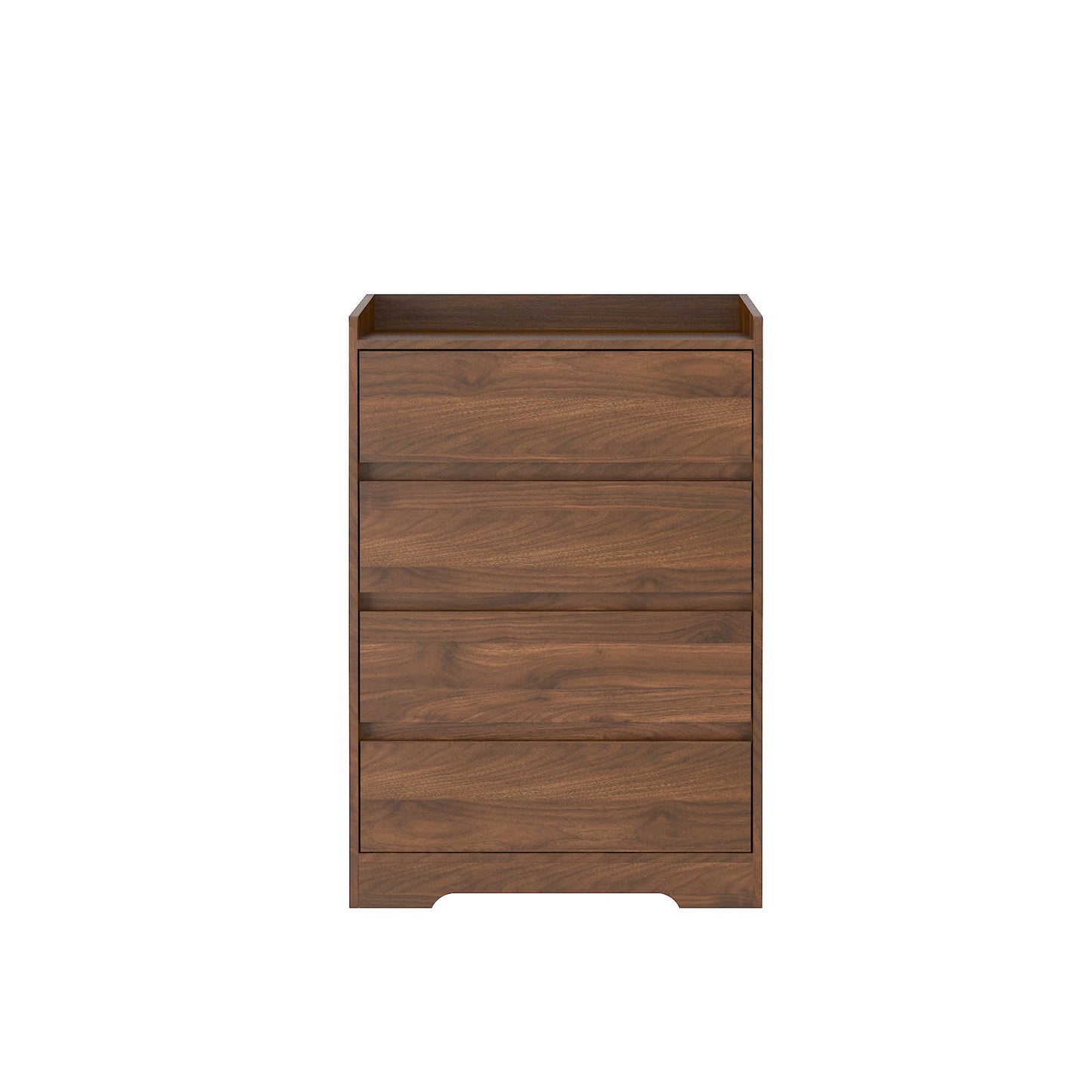 4 Drawer Dresser, Chest Of Drawers Without Handle,Dresser For Bedroom Waterproof, Modern Wooden Cabinet With Sturdy Frame For Living Room, Entryway, Bedroom, Hallway, Office