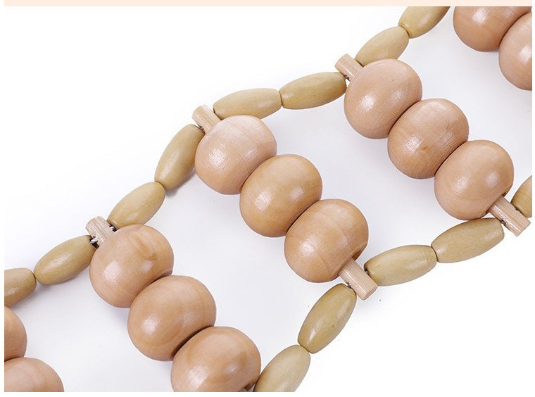 Pull Back Wooden Ease Of Use Manual Back Strip Massage Meridian Neck Massager Roller