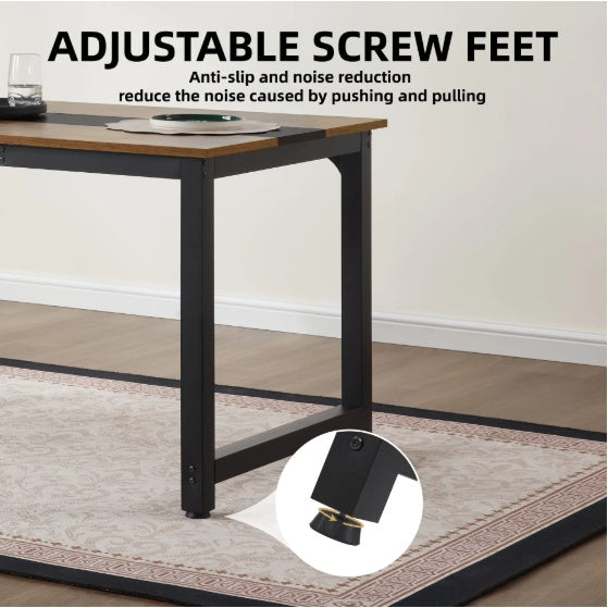 Computer Desk Large Office Desk, 59.8 Inch 70.9 Inch Gaming Desk Writing Desk Work Desk For Home Office, Study, Modern Simple Wooden Desk, Large Legroom, Metal Frame, Rustic Black