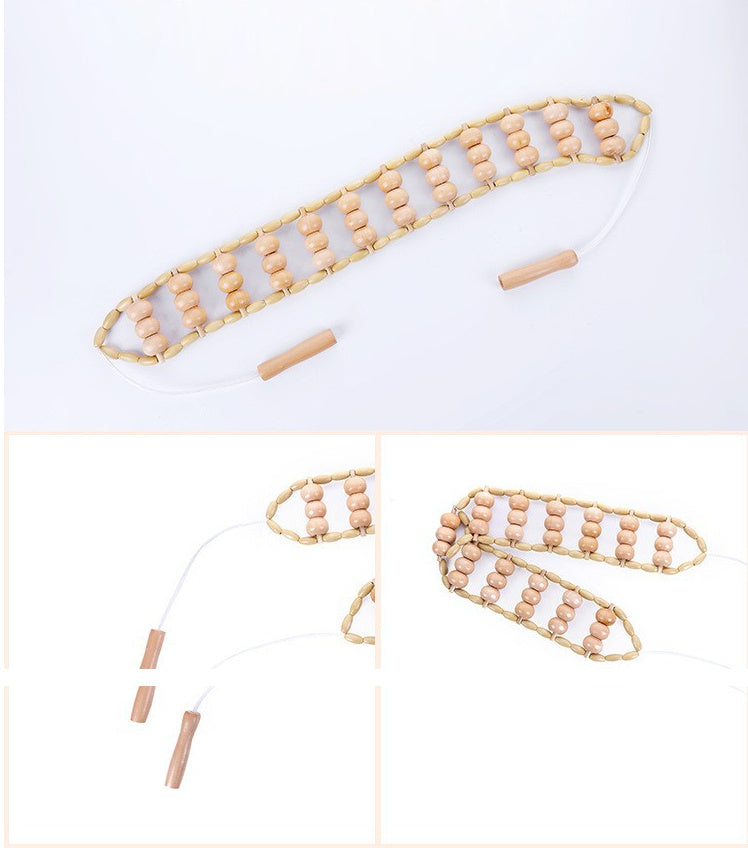 Pull Back Wooden Ease Of Use Manual Back Strip Massage Meridian Neck Massager Roller