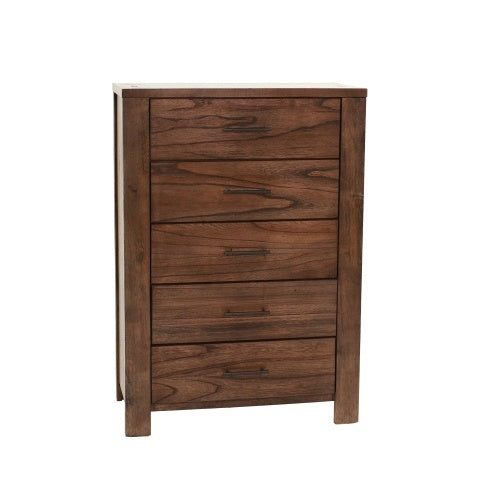 Oak Finish 1pc Nightstand Wooden Bedside Table 2x Drawers Storage Bedroom Furniture