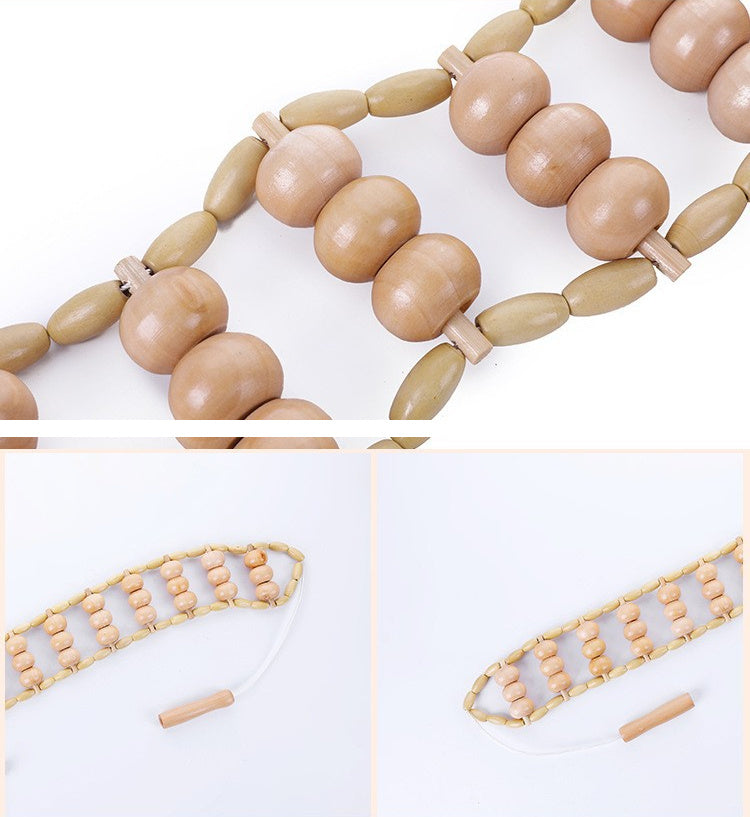 Pull Back Wooden Ease Of Use Manual Back Strip Massage Meridian Neck Massager Roller