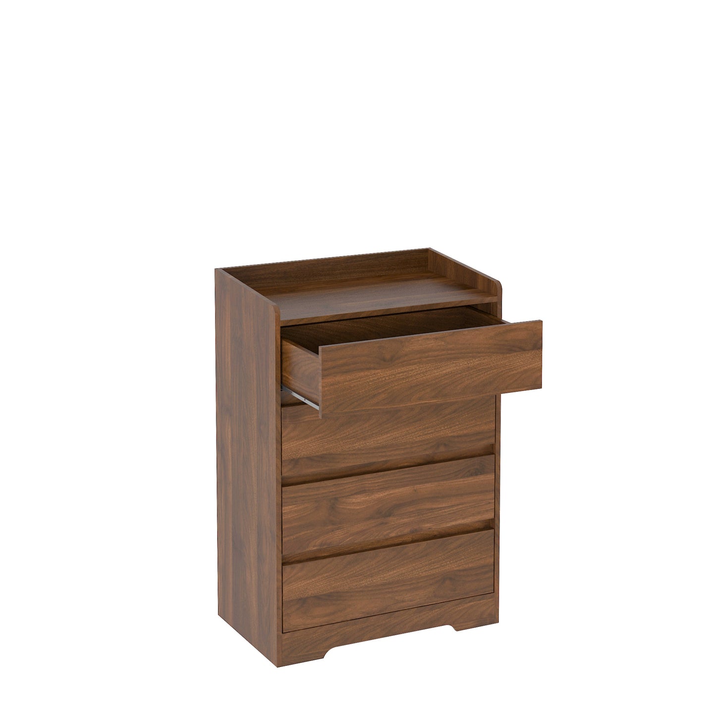 4 Drawer Dresser, Chest Of Drawers Without Handle,Dresser For Bedroom Waterproof, Modern Wooden Cabinet With Sturdy Frame For Living Room, Entryway, Bedroom, Hallway, Office