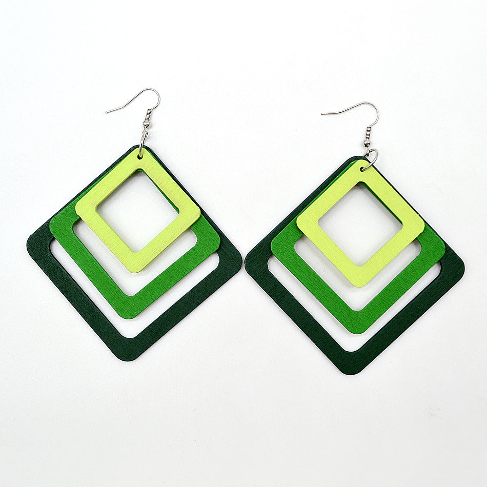 Ladies Color Simple Diamond Ear Jewelry