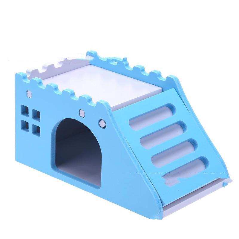 Pet Toy Hamster Sleeping Nest Colorful Small House Wooden