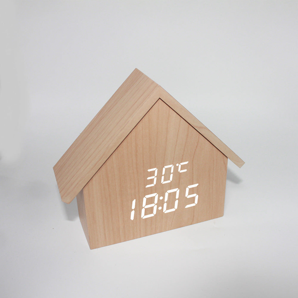 Nordic INS New House Clock Wood Clock Solid Wood