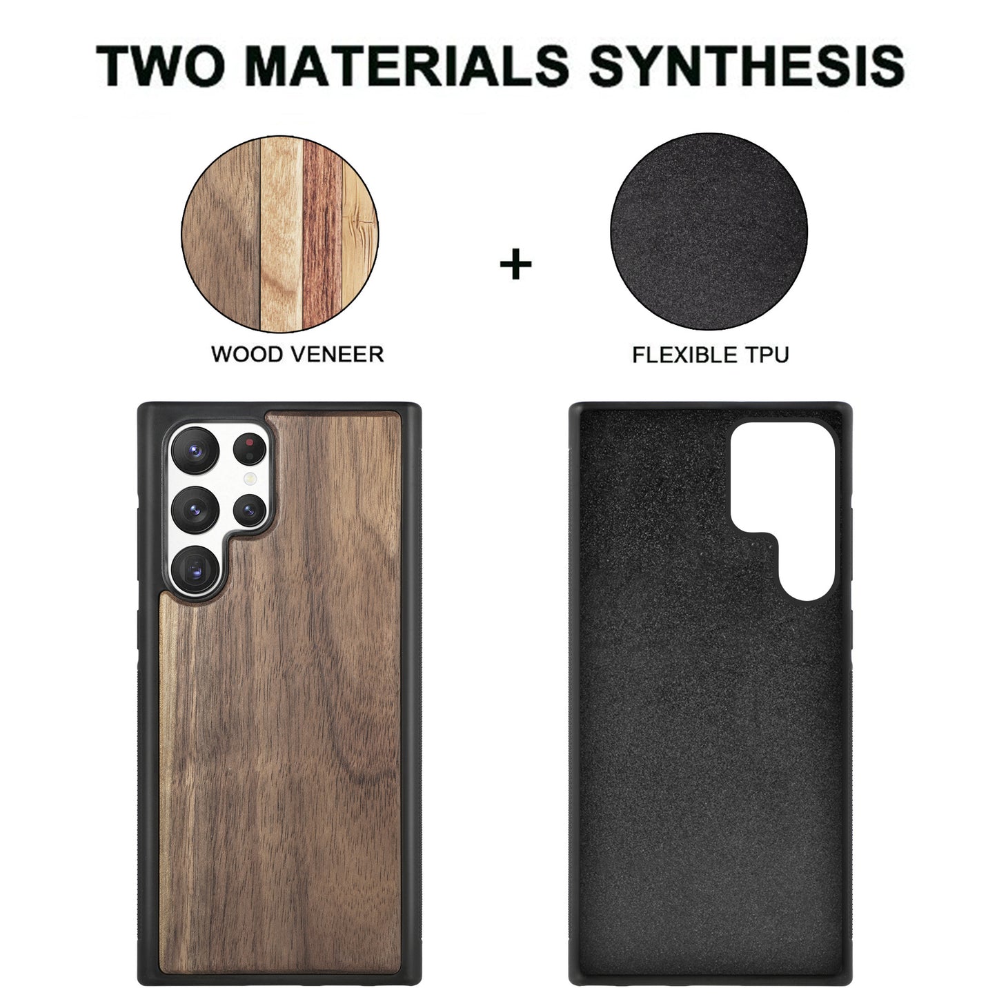 Home Fashion Simple PC Drop-resistant Wooden Phone Case