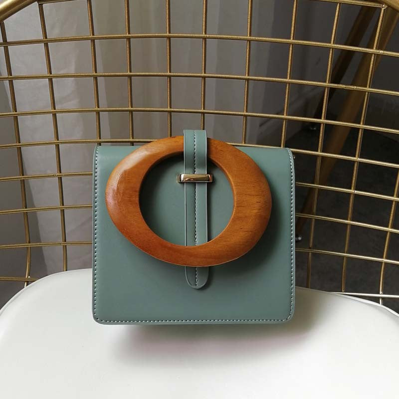 Chain wooden wrist high-end crossbody bag