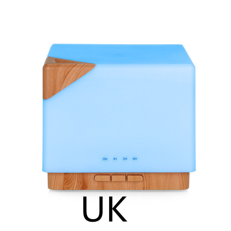 Water Cube Colorful Wood Grain Cold Fog Ultrasonic Humidifier Aromatherapy Machine