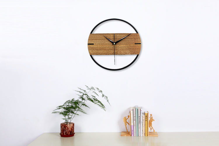 Home original wood simple wall clock