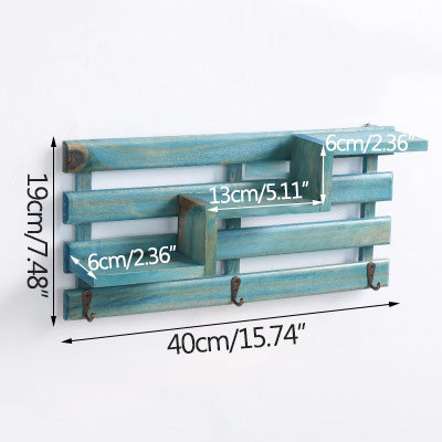 Living room wall wooden wall hanging rack decorations