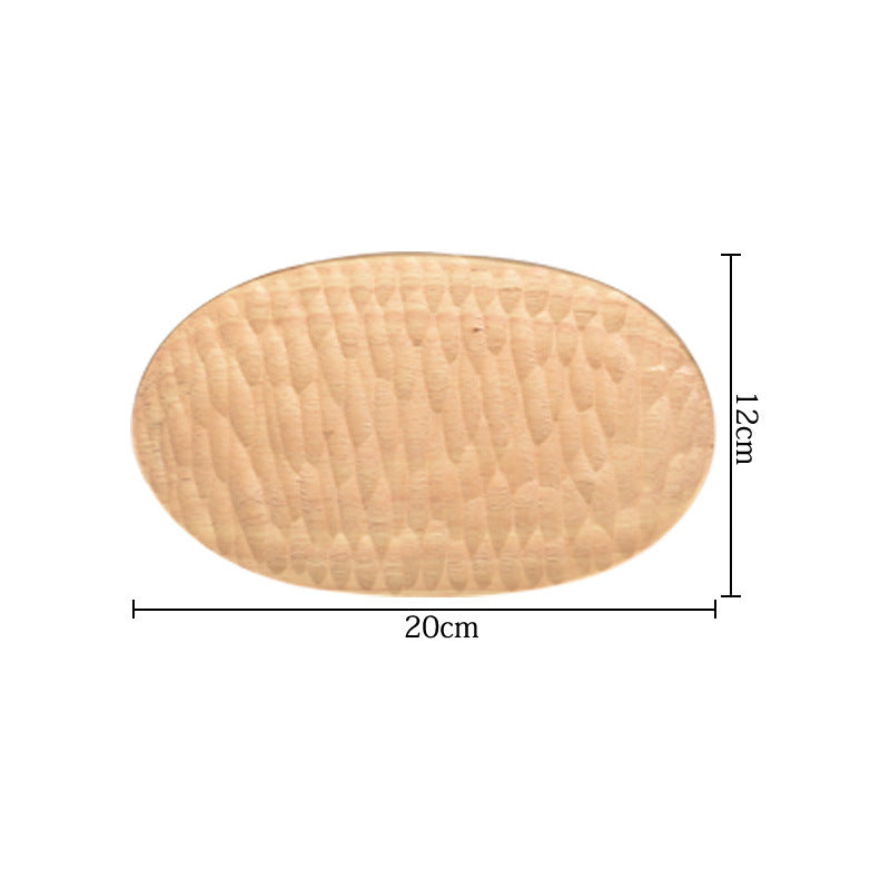 Solid wood tea plate