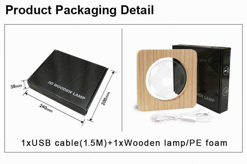 Bulldog 3D modeling wood acrylic lamp