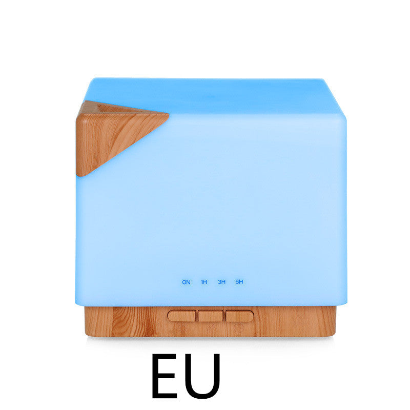 Water Cube Colorful Wood Grain Cold Fog Ultrasonic Humidifier Aromatherapy Machine