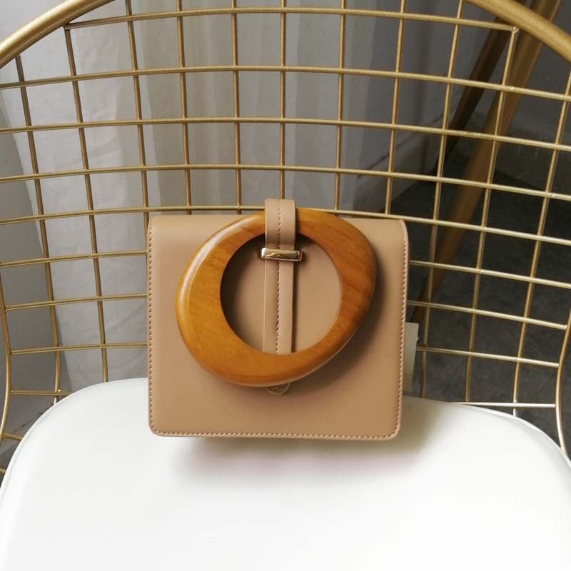 Chain wooden wrist high-end crossbody bag