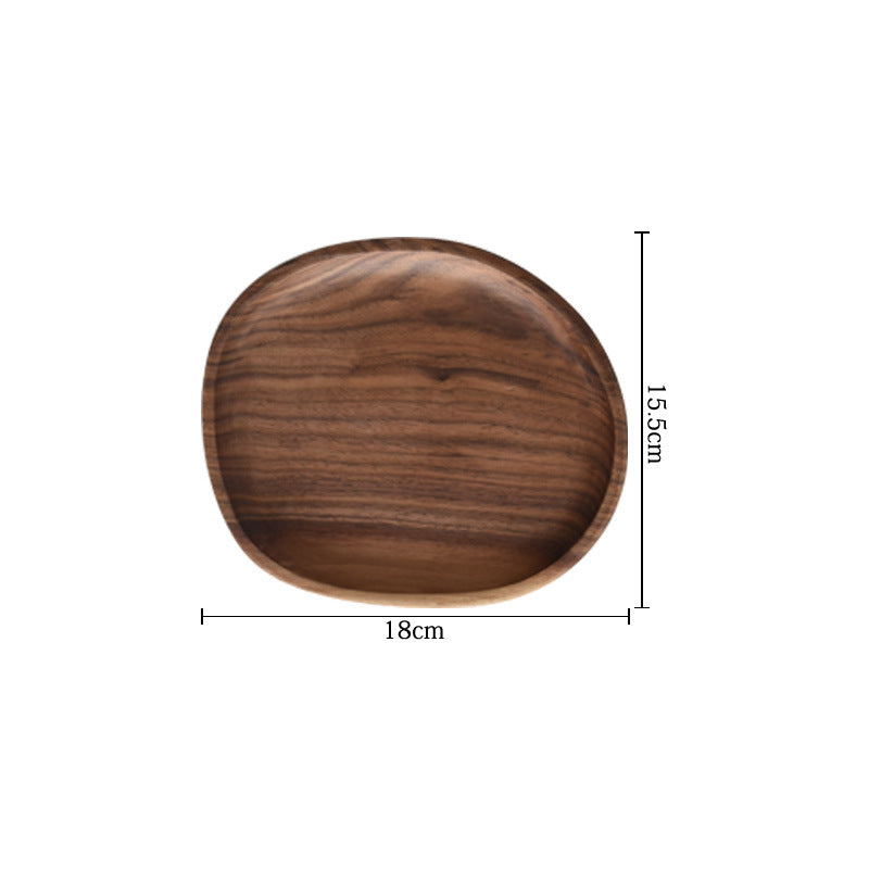 Solid wood tea plate