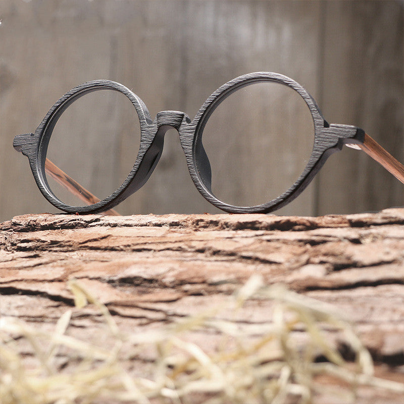 Plate wood grain glasses frame retro art new glasses