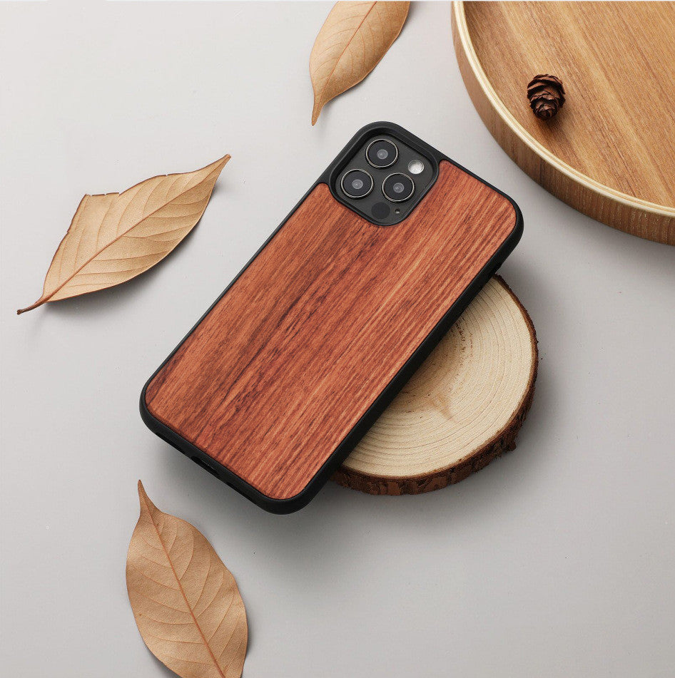 Magnetic Wooden Shatterproof Mobile Phone Case